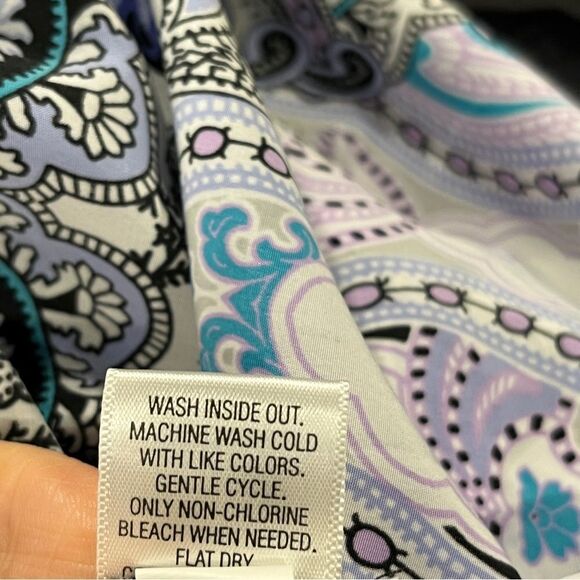 Dana Buchman short sleeves Paisley print blouse size large - Picture 10 of 12